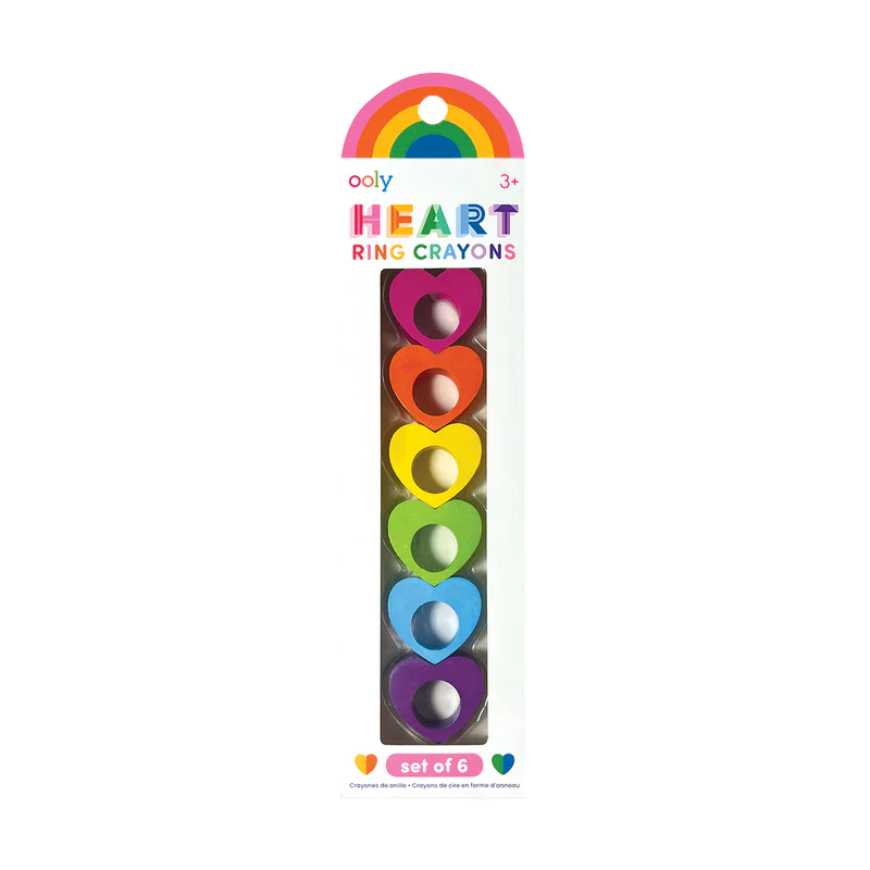 heart ring crayons - set of 6
