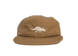 Open image in slideshow, Dinosaur Triceratops Cotton Five-Panel Hat in Khaki
