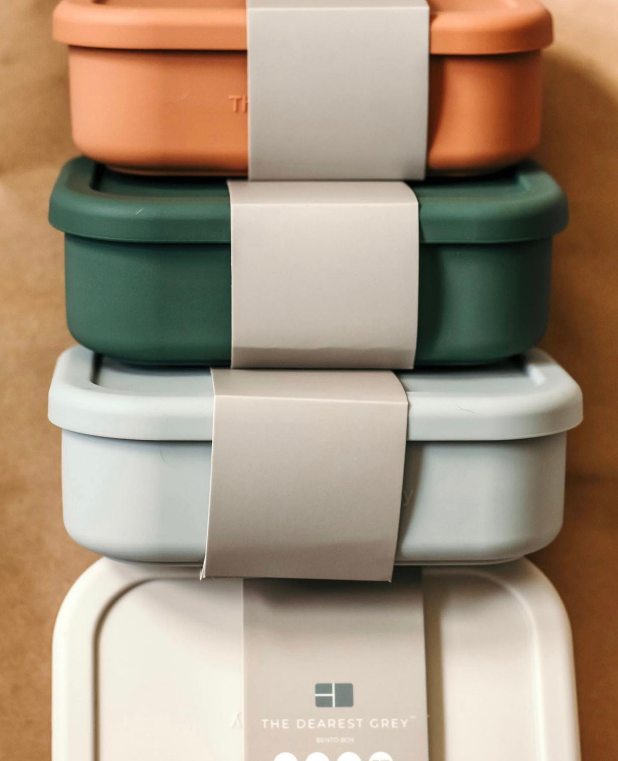 The Dearest Grey Silicone Bento Box | Green Tie Dye