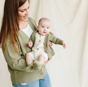 Organic Cotton Knit Button-Up Sweater (Last Size 4/5T)